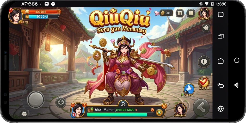 Tampilan gameplay seru dalam AP686 saat bermain QiuQiu.