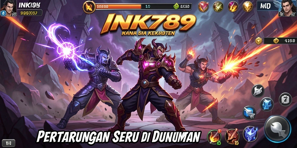 Tangkapan layar INK789 menampilkan aksi pertarungan yang mendebarkan.
