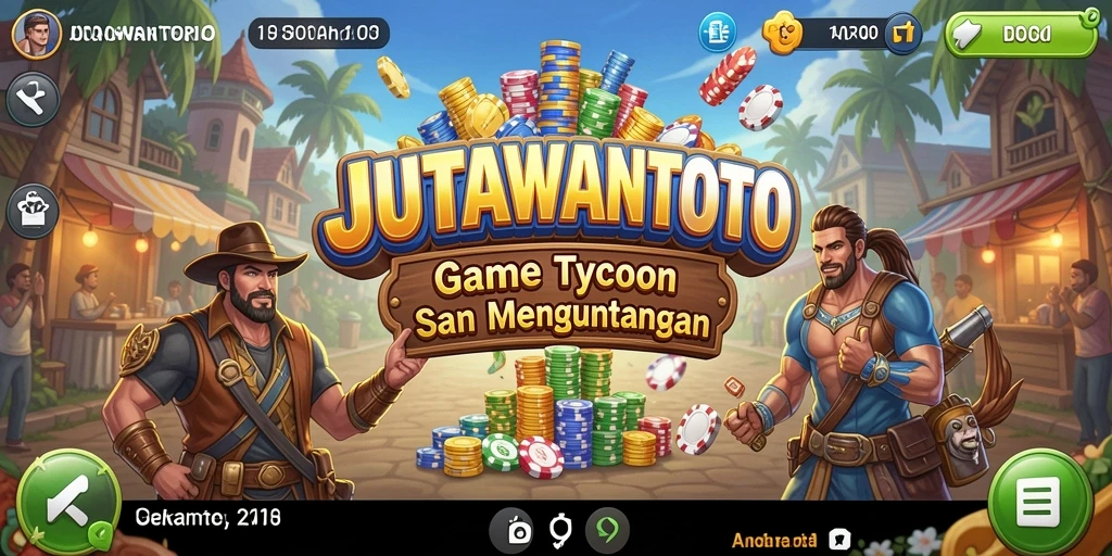 Screenshot utama JUTAWANTOTO menampilkan gameplay Tycoon yang dinamis.