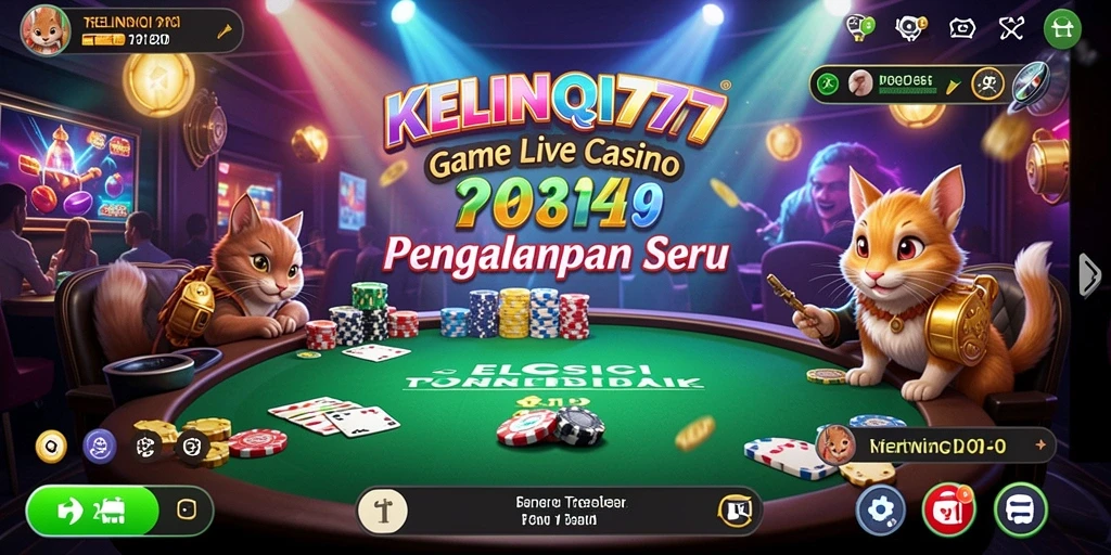 Tampilan gameplay KELINCI777 dengan dealer Live Casino yang profesional.