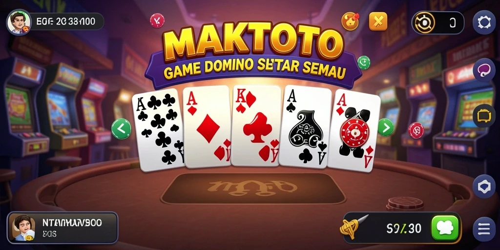 Tampilan gameplay seru dalam MAKTOTO dengan domino.