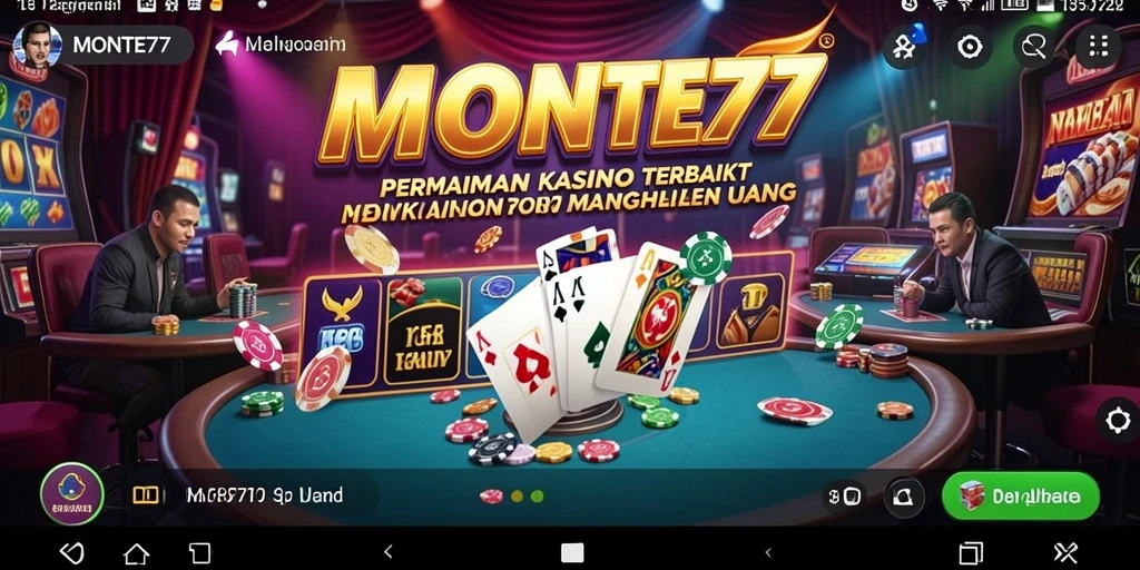 Tampilan gameplay menarik dan mendebarkan dari MONTE77.