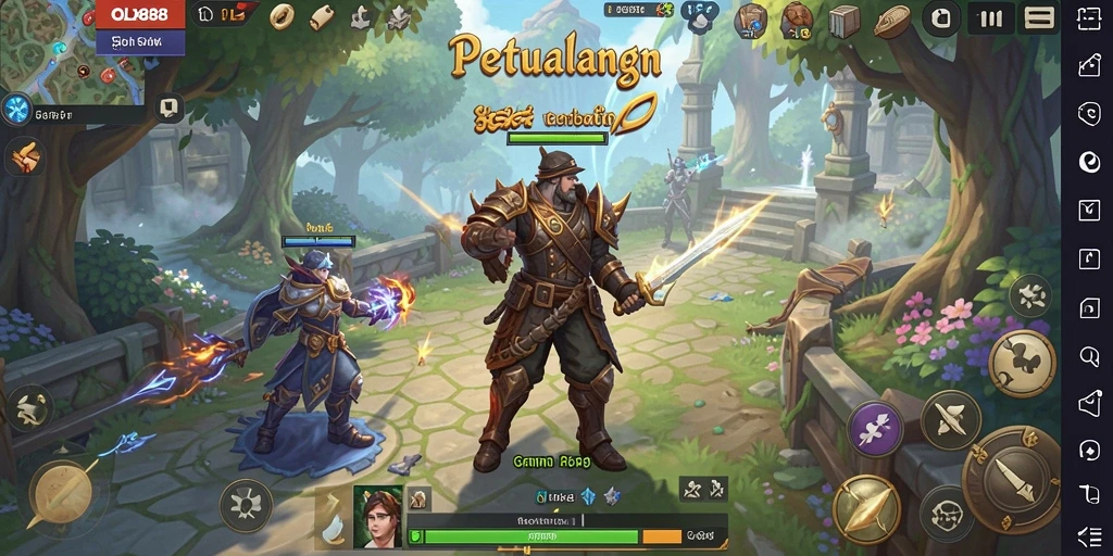 Tangkapan layar menampilkan aksi seru dalam gameplay MMORPG.