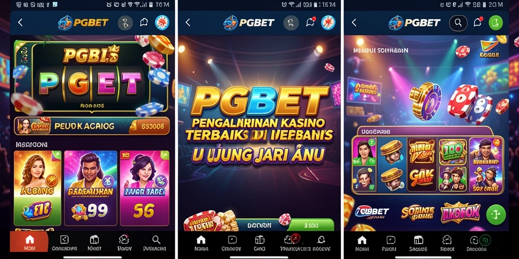 Screenshot gameplay PGBET yang menampilkan berbagai permainan Kasino.