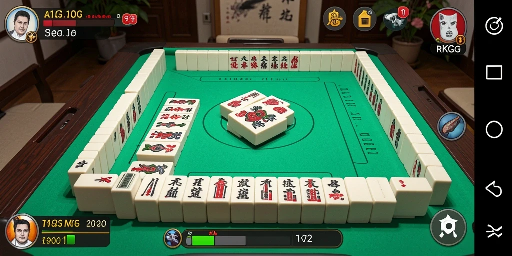 Gameplay Mahjong menarik di RKGG dengan grafis yang menawan.