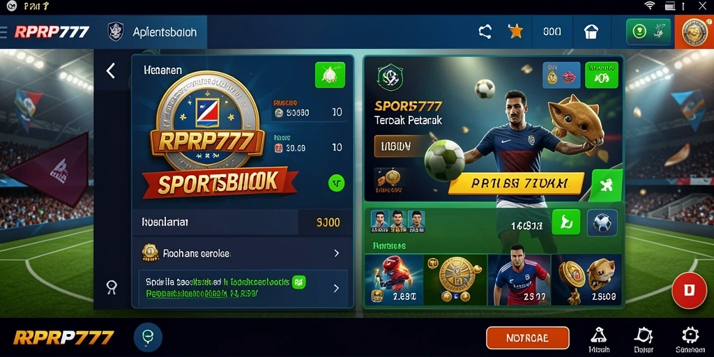 Screenshot RPRP777 menampilkan antarmuka intuitif dan fitur live betting.