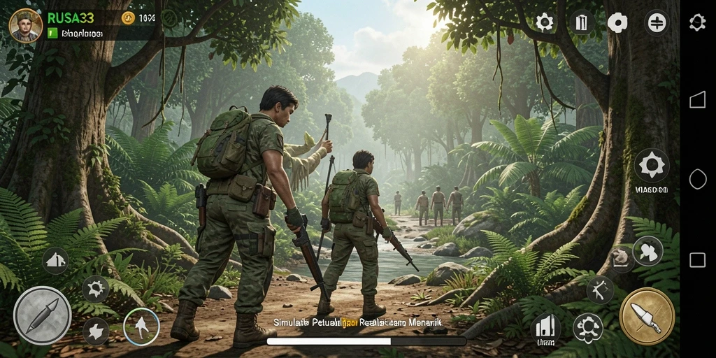 Tampilan gameplay RUSA33 yang menampilkan aksi petualangan mendebarkan.