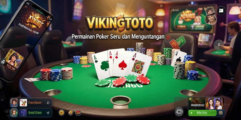 Tampilan menakjubkan gameplay poker VIKINGTOTO yang seru.